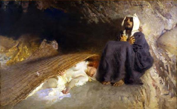 Domenico Morelli Le tentazioni di Sant'Antonio Germany oil painting art